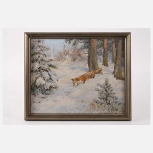 Friedrich Reimann, Fuchs in Winterlandschaft