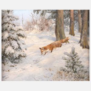 Friedrich Reimann, Fuchs in Winterlandschaft