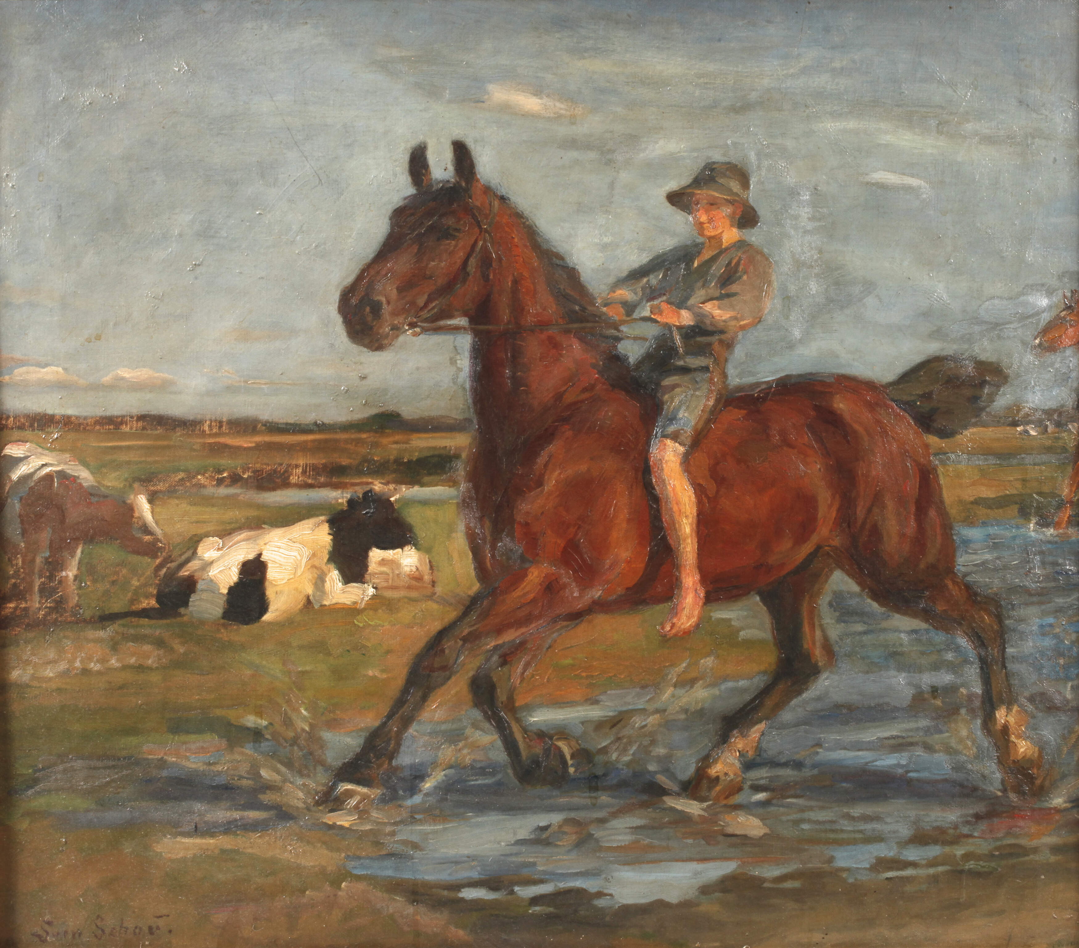 Sven Schou, Reitender Hirte