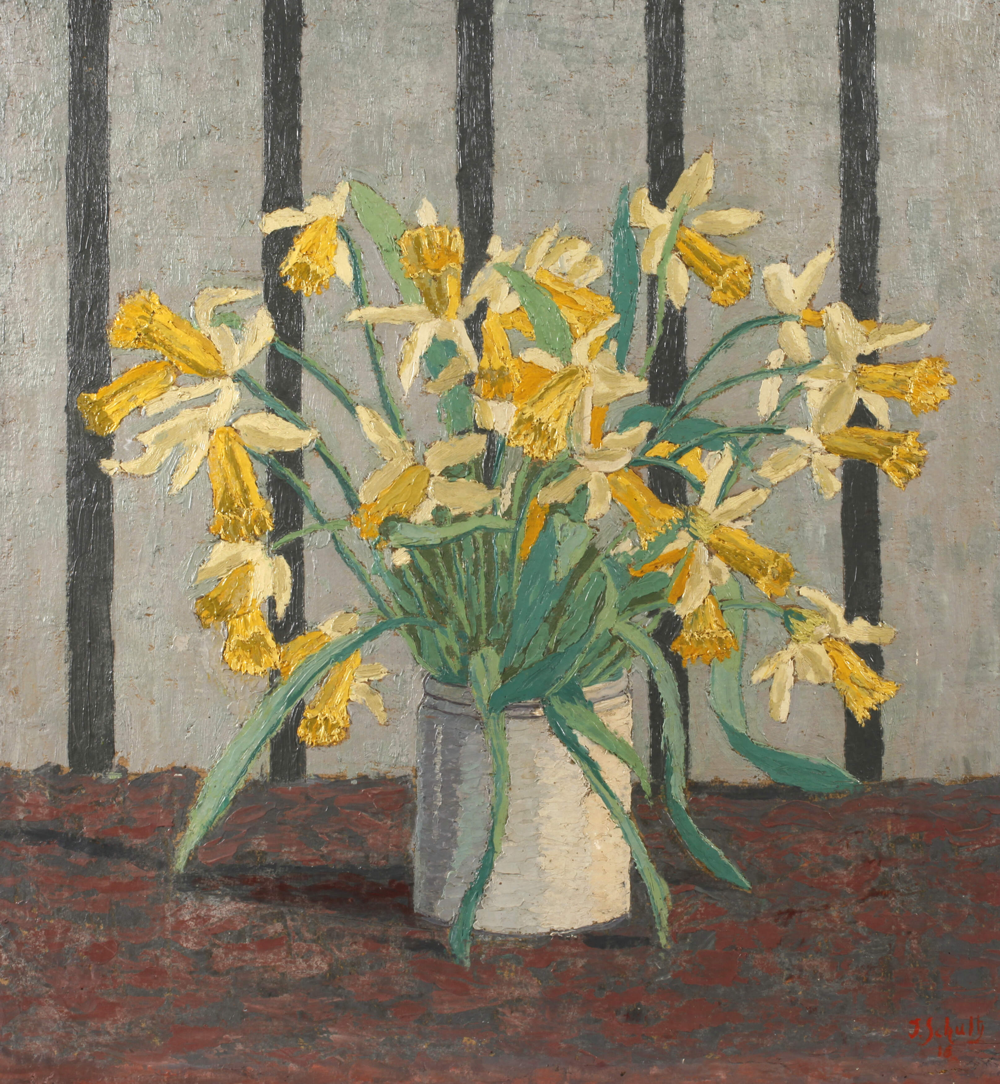 Josef Schultz, Stillleben mit Narzissen