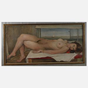 Robert Schwarz, attr., Liegender Damenakt