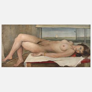 Robert Schwarz, attr., Liegender Damenakt