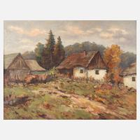 Oldrich Slavik, attr., Herbstlicher Dorfansicht111