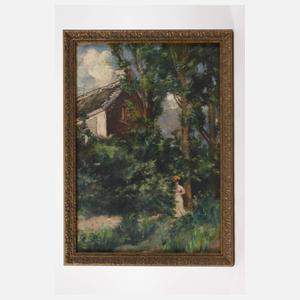 Charlotte Starke Reger, attr., "Jardin press Brabant"