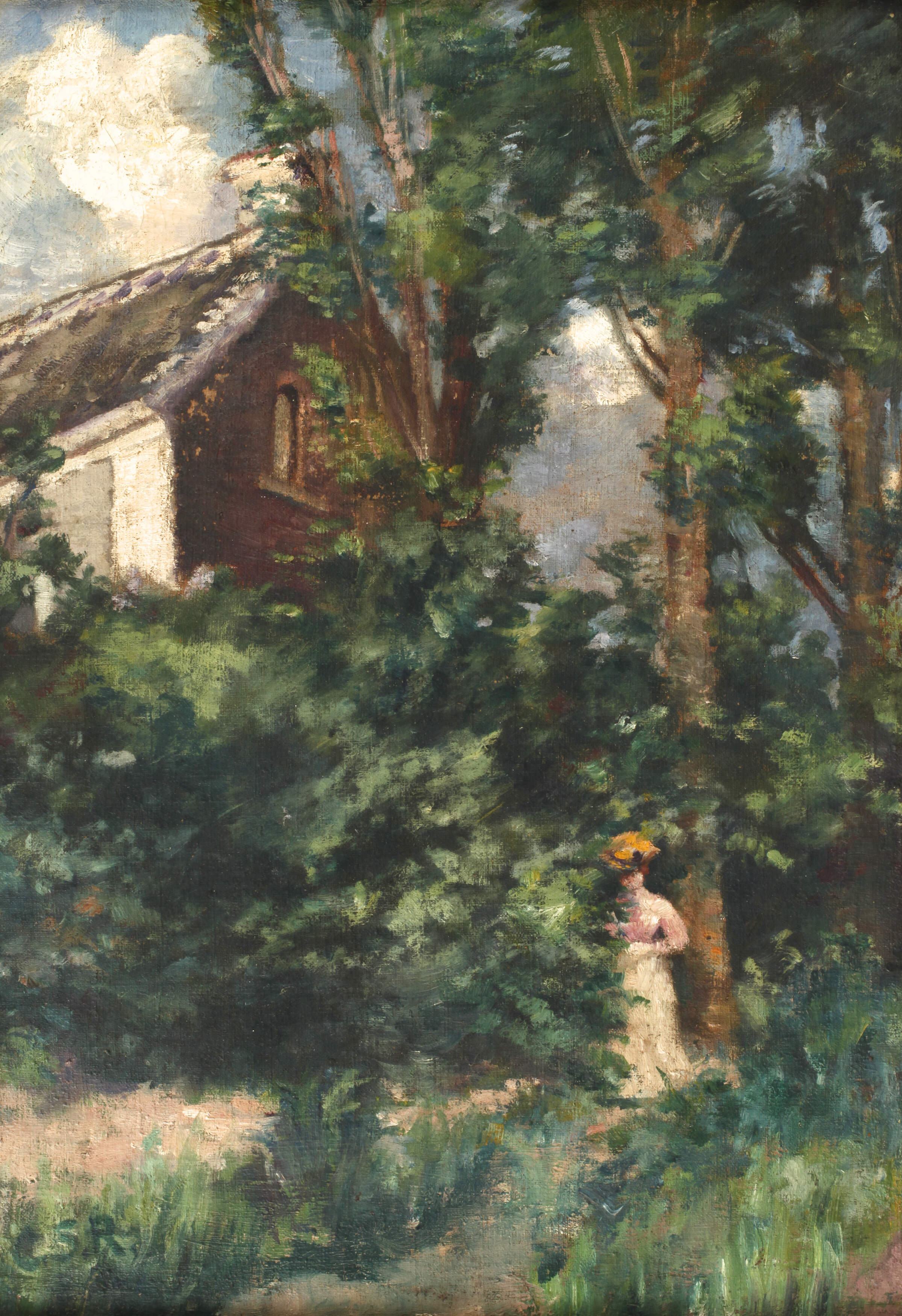 Charlotte Starke Reger, attr., "Jardin press Brabant"