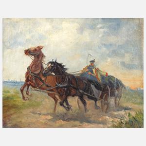 János Viski, Ungarische Pferdekutsche