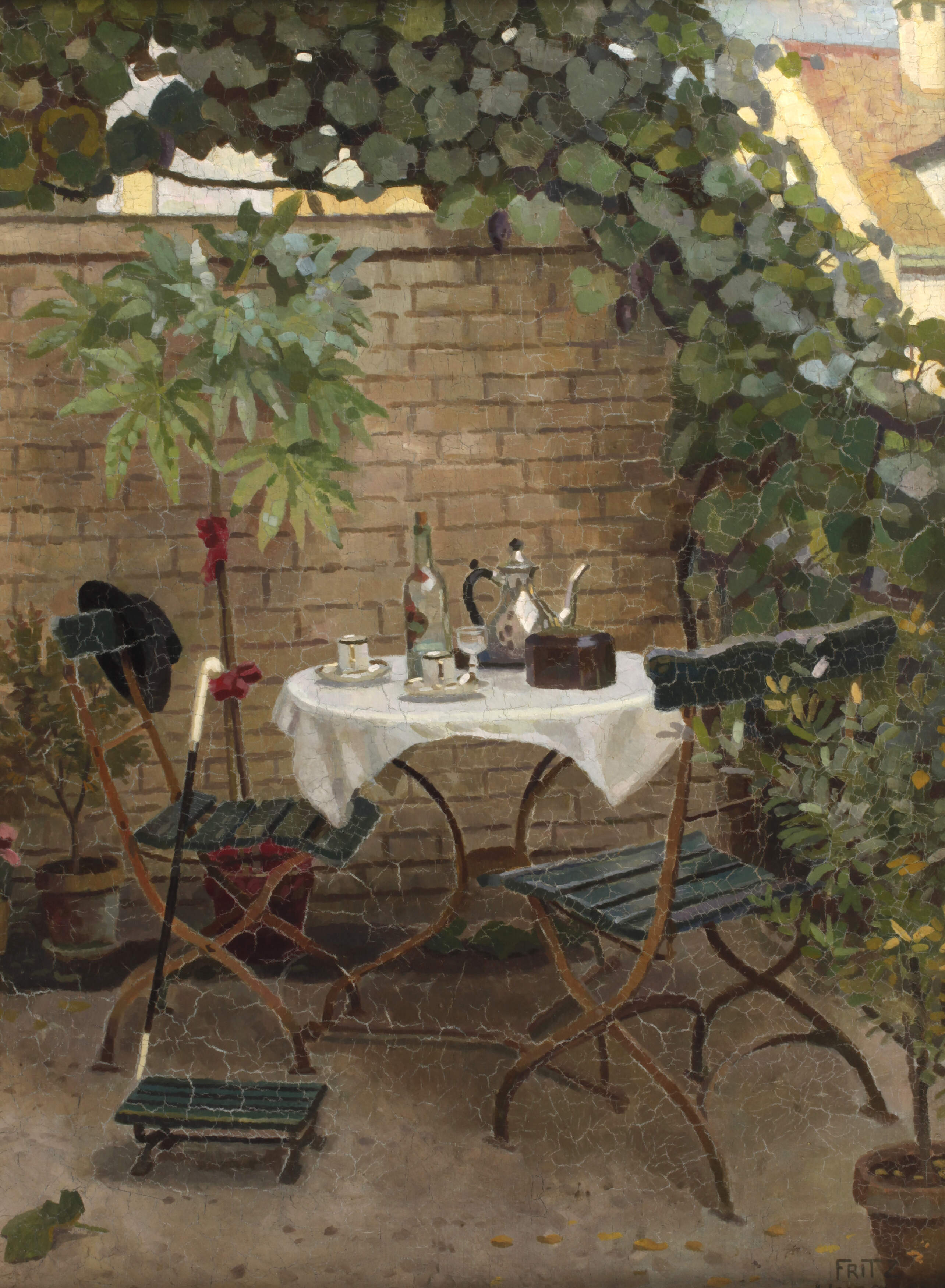 Fritz Voirol, Gartenszene