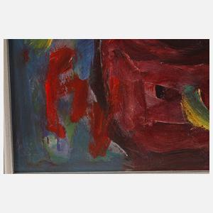 Paul Werner, Blumenstück mit Vase und Apfel