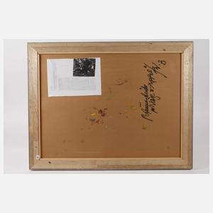 Paul Werner, Blumenstück mit Vase und Apfel