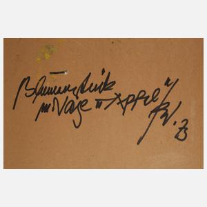 Paul Werner, Blumenstück mit Vase und Apfel