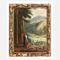 Wilhelm Zimmer, attr., Wandernde Maid im Gebirge111
