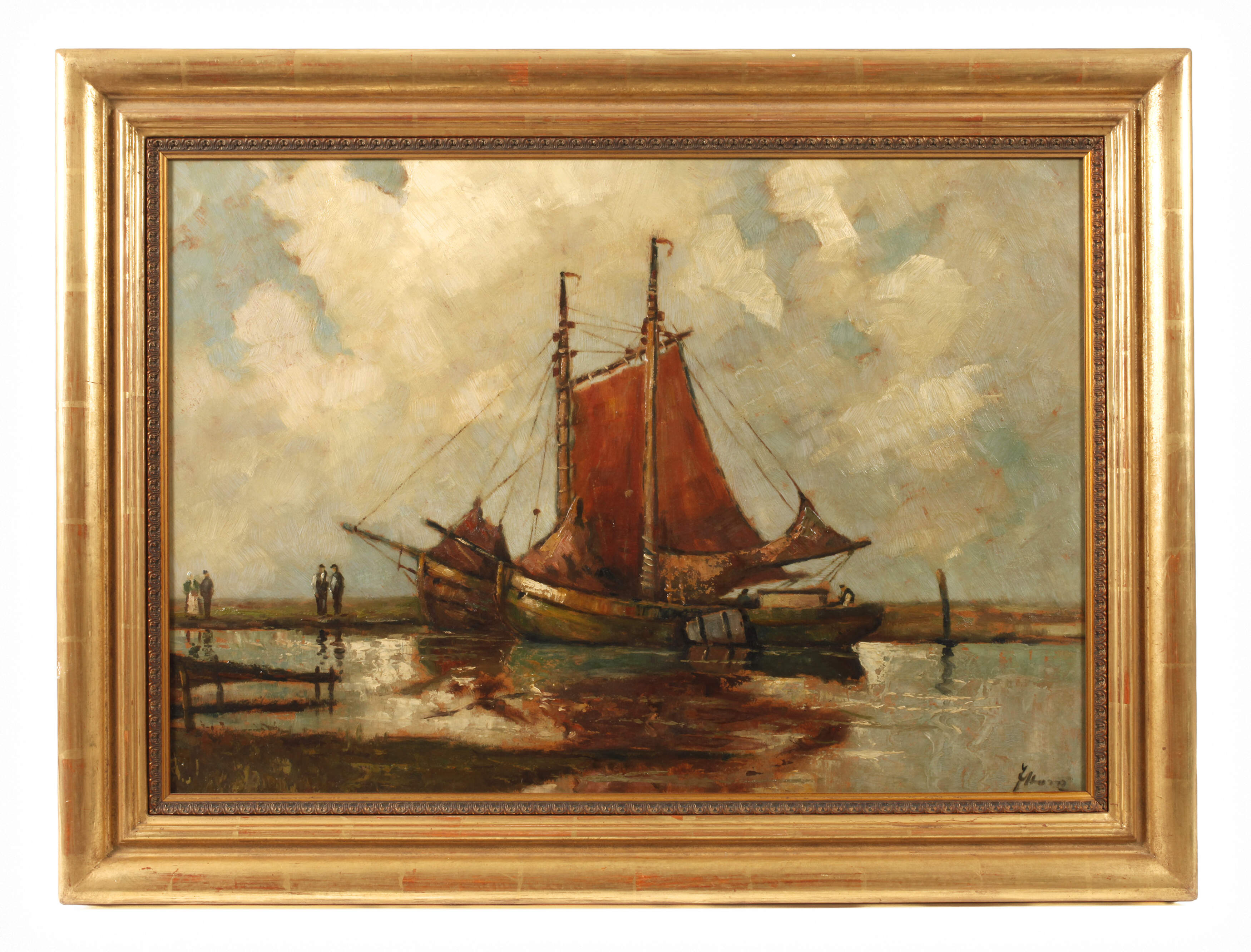 Segelschiffe an der Küste