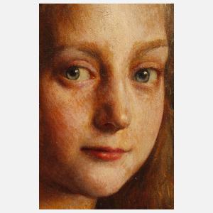 Mädchen im blauen Kleid