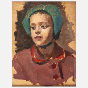 Junge Frau mit Haube