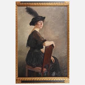 Elegantes Damenportrait des Jugendstils