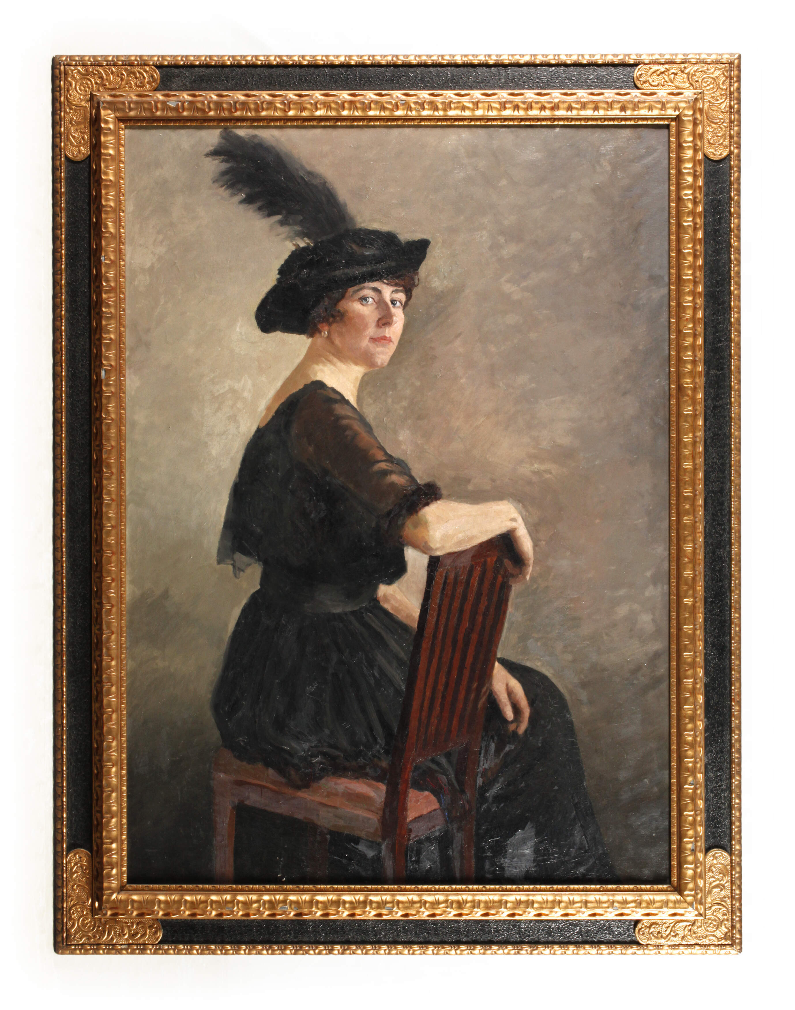 Elegantes Damenportrait des Jugendstils