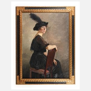 Elegantes Damenportrait des Jugendstils