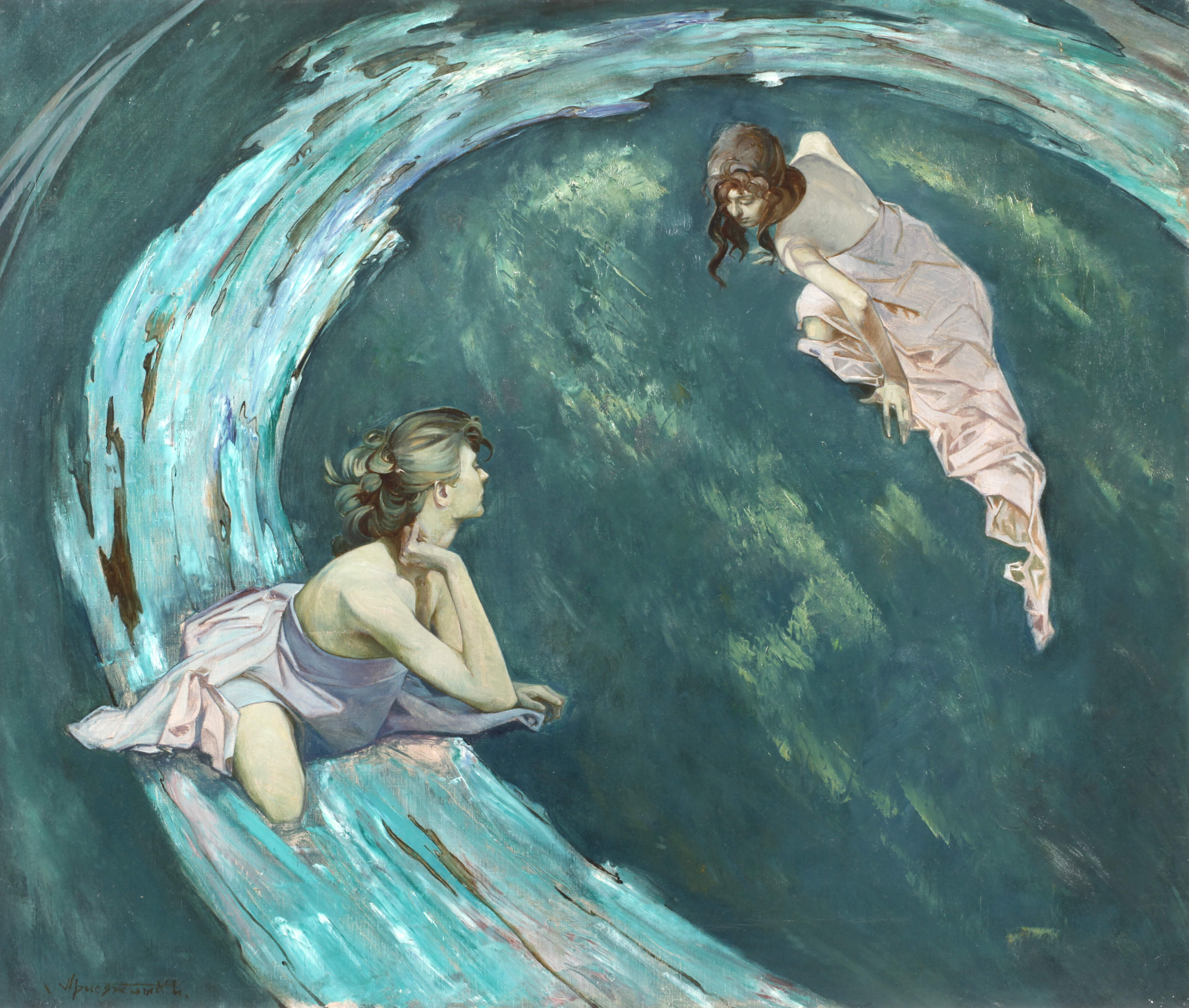 Zwei Frauen im Strudel