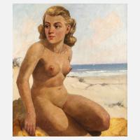 Mädchenakt am Meeresstrand111