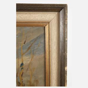 Pferde in vorfrühlingshafter Landschaft