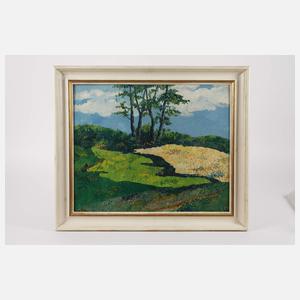 Baumgruppe in Sommerlandschaft