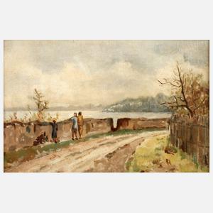 Impressionistische Szene am Fluss