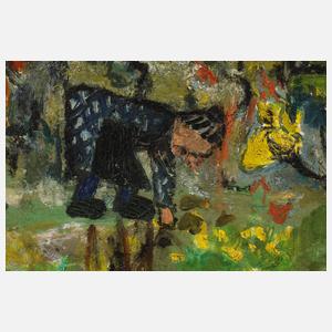 Bei der Gartenarbeit