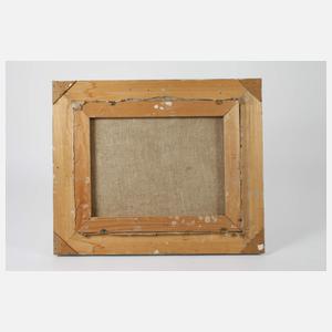 Herbstblumenstrauß im Steinguttopf