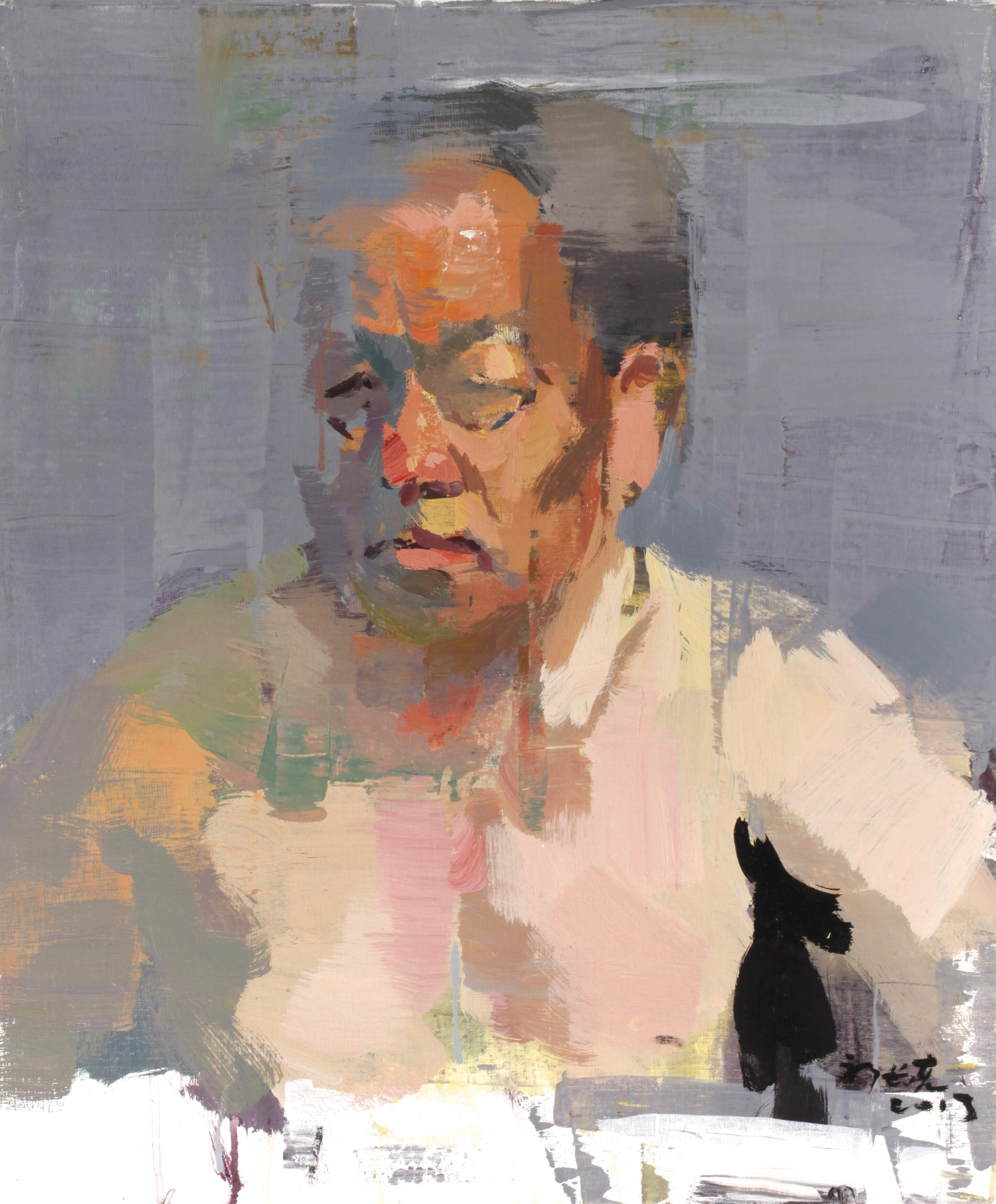Changliang Guo, attr., Expressives Männerportrait