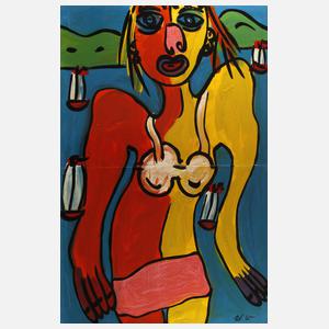 Peter Robert Keil, Sommerlicher weiblicher Halbakt