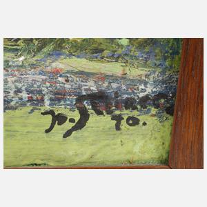 Josef Steiner, Landschaft mit Rädern