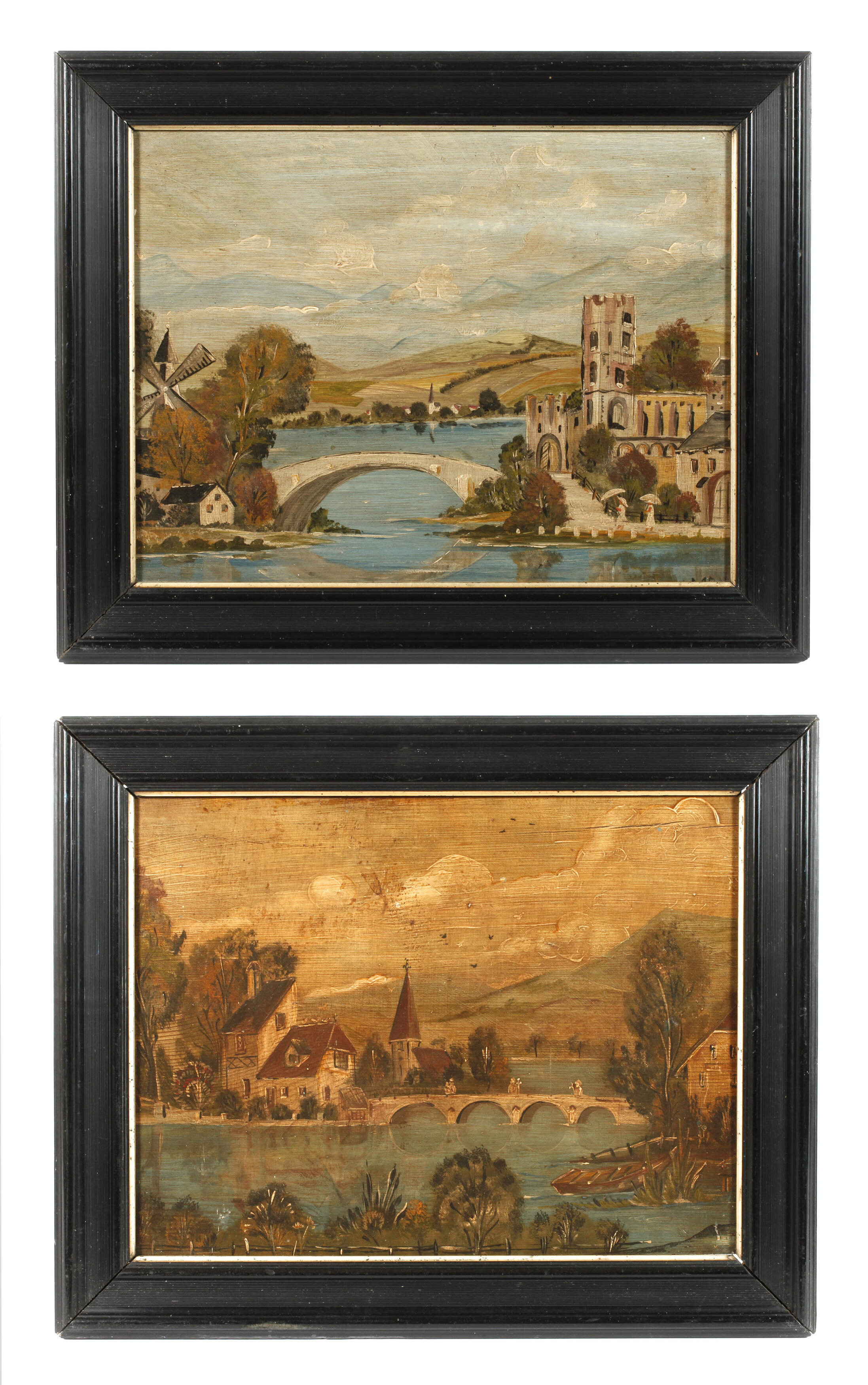 Paar schwarze Lackleisten