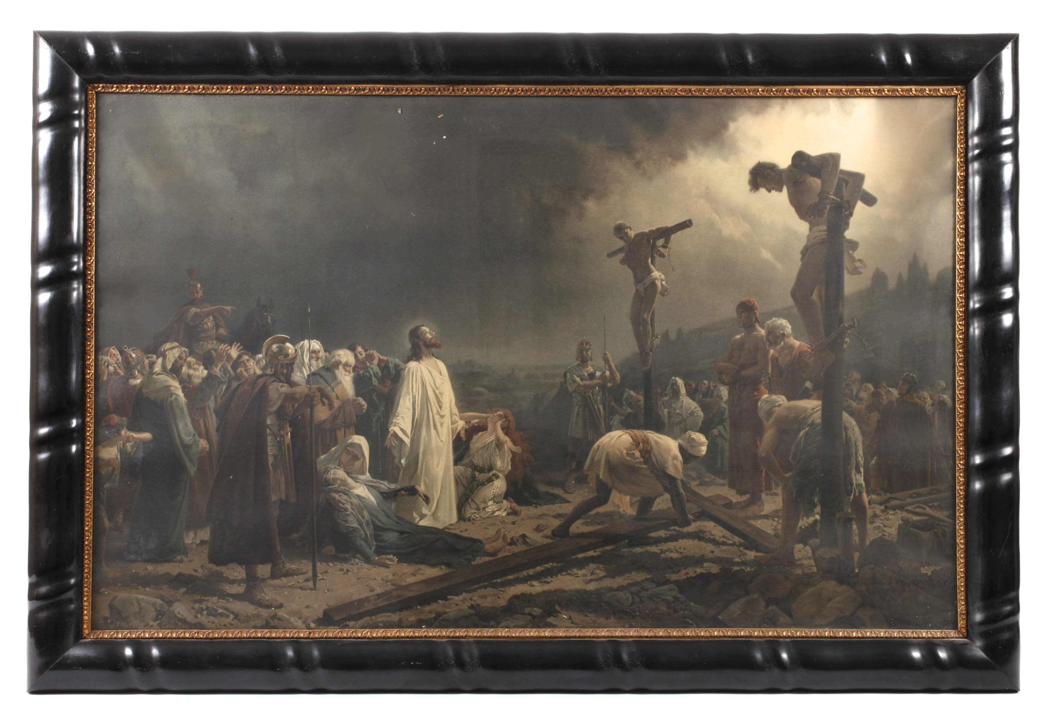 Schwarze Lackleiste Jugendstil