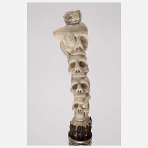 Spazierstock Memento mori