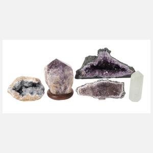 Konvolut dekorative Mineralien