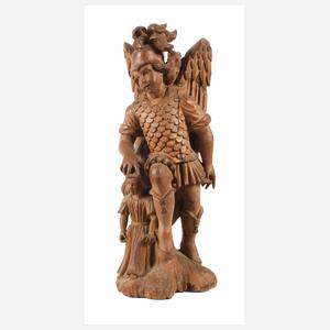 Geschnitzte Heiligenfigur