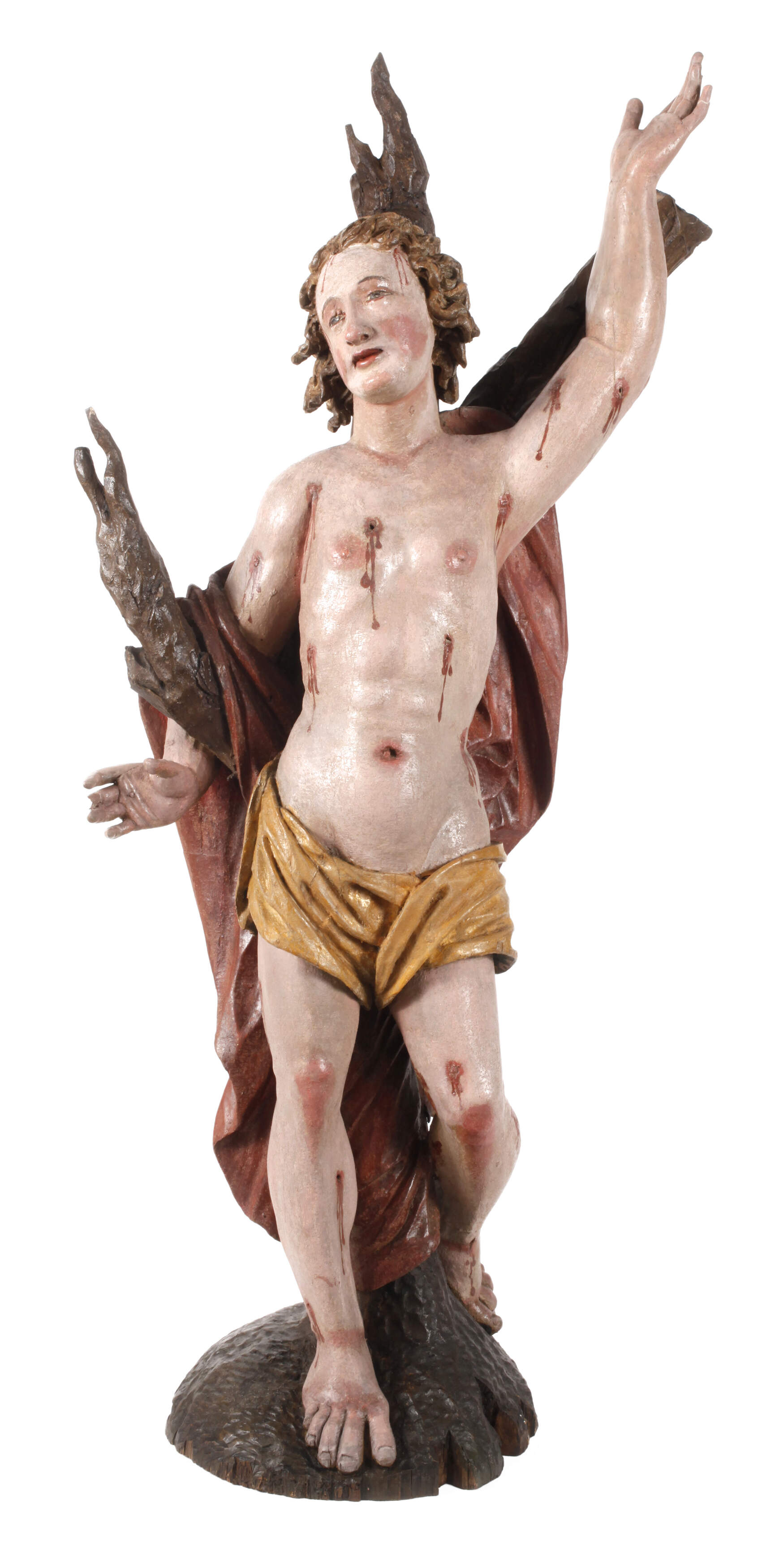 Geschnitzte Heiligenfigur