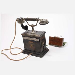 Drei historische Fernsprecher