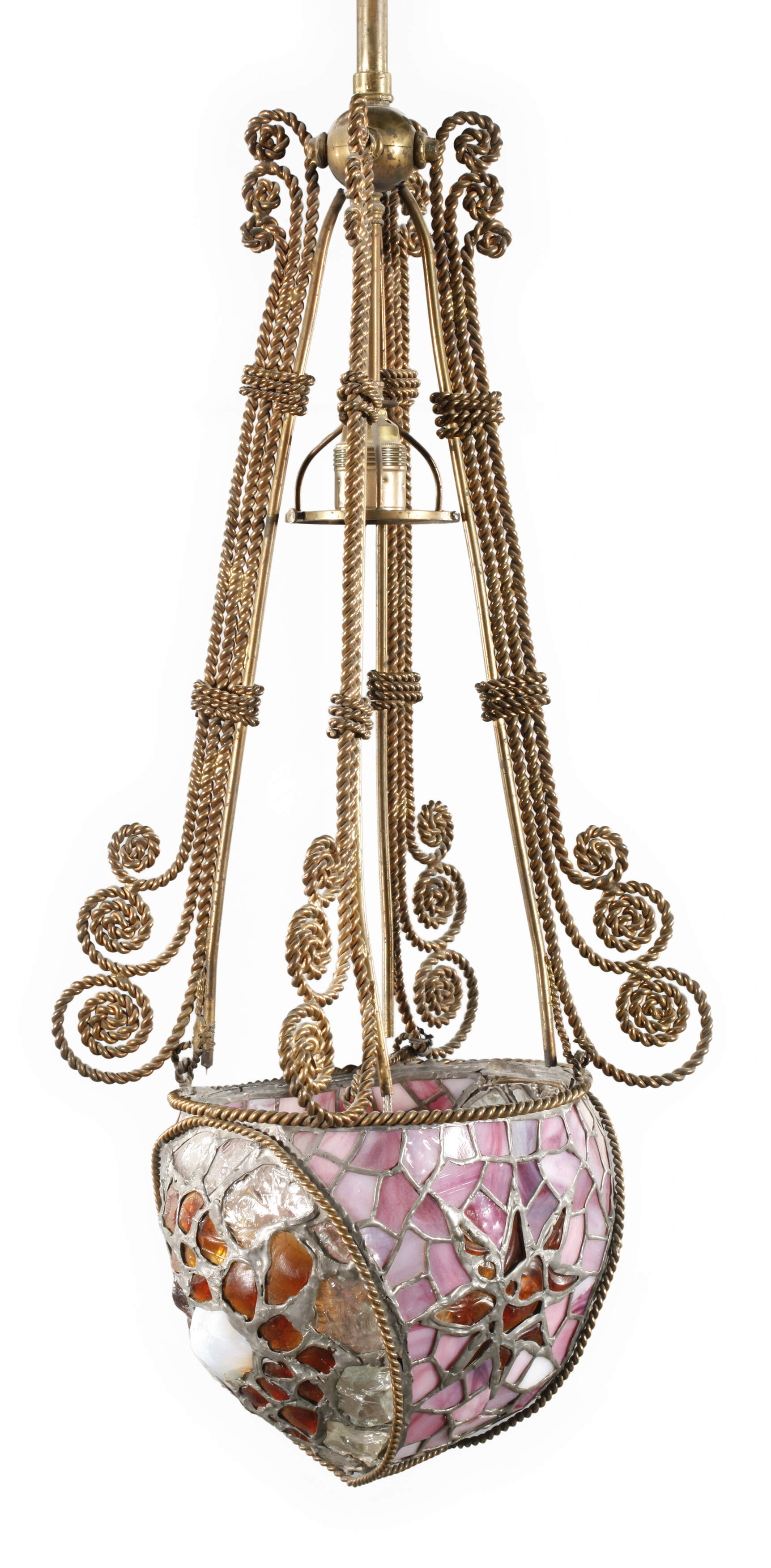 Bleiglaslampe Jugendstil