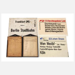 Konvolut Hinweistafeln Eisenbahn
