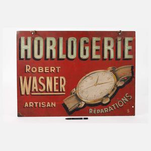 Werbeschild Uhrmacher