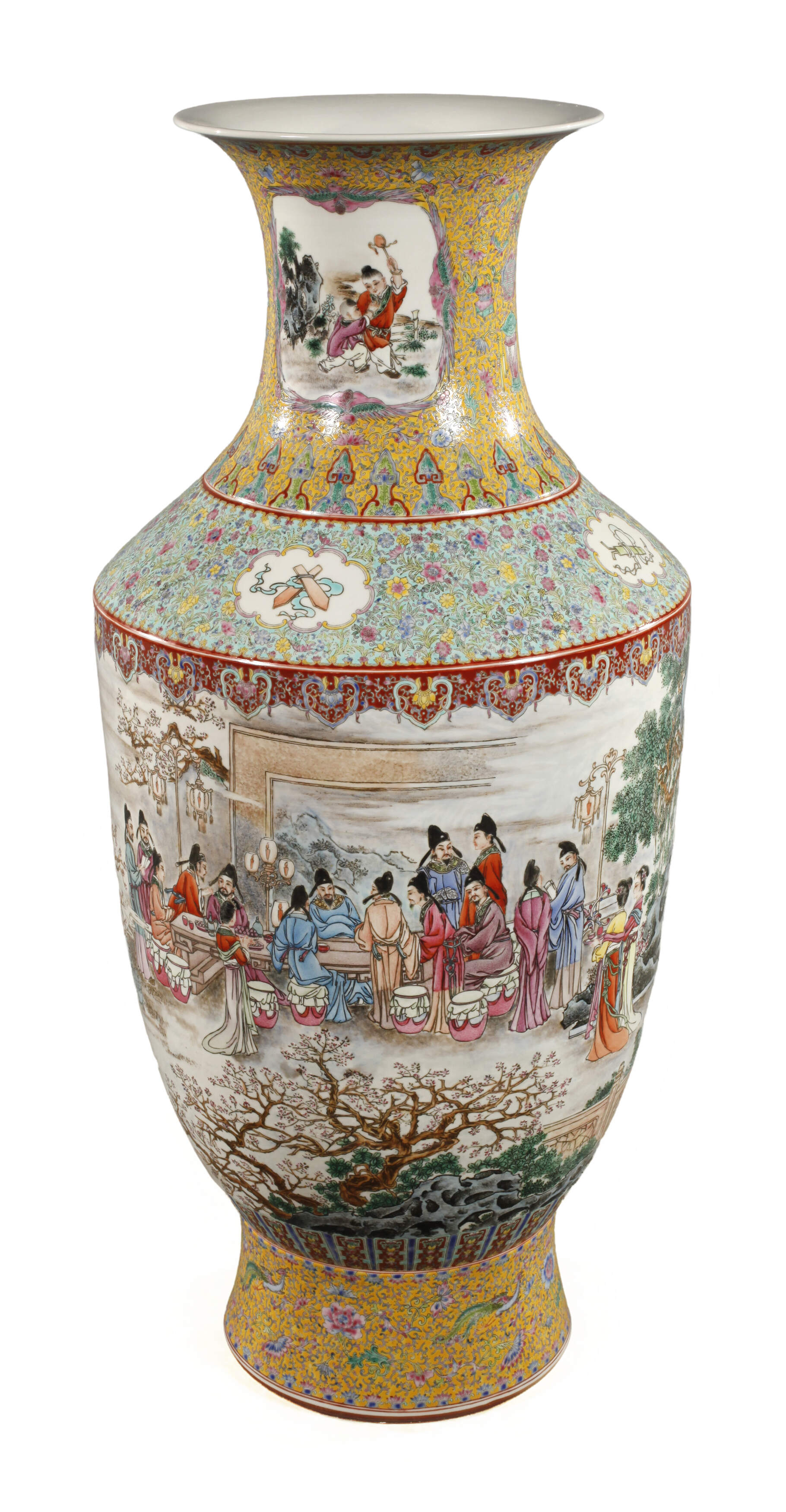 Bodenvase Famille rose