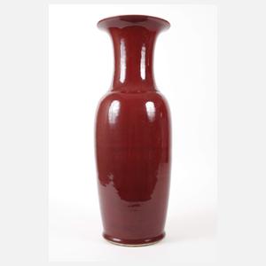 Große Balustervase Sang-de-Boeuf