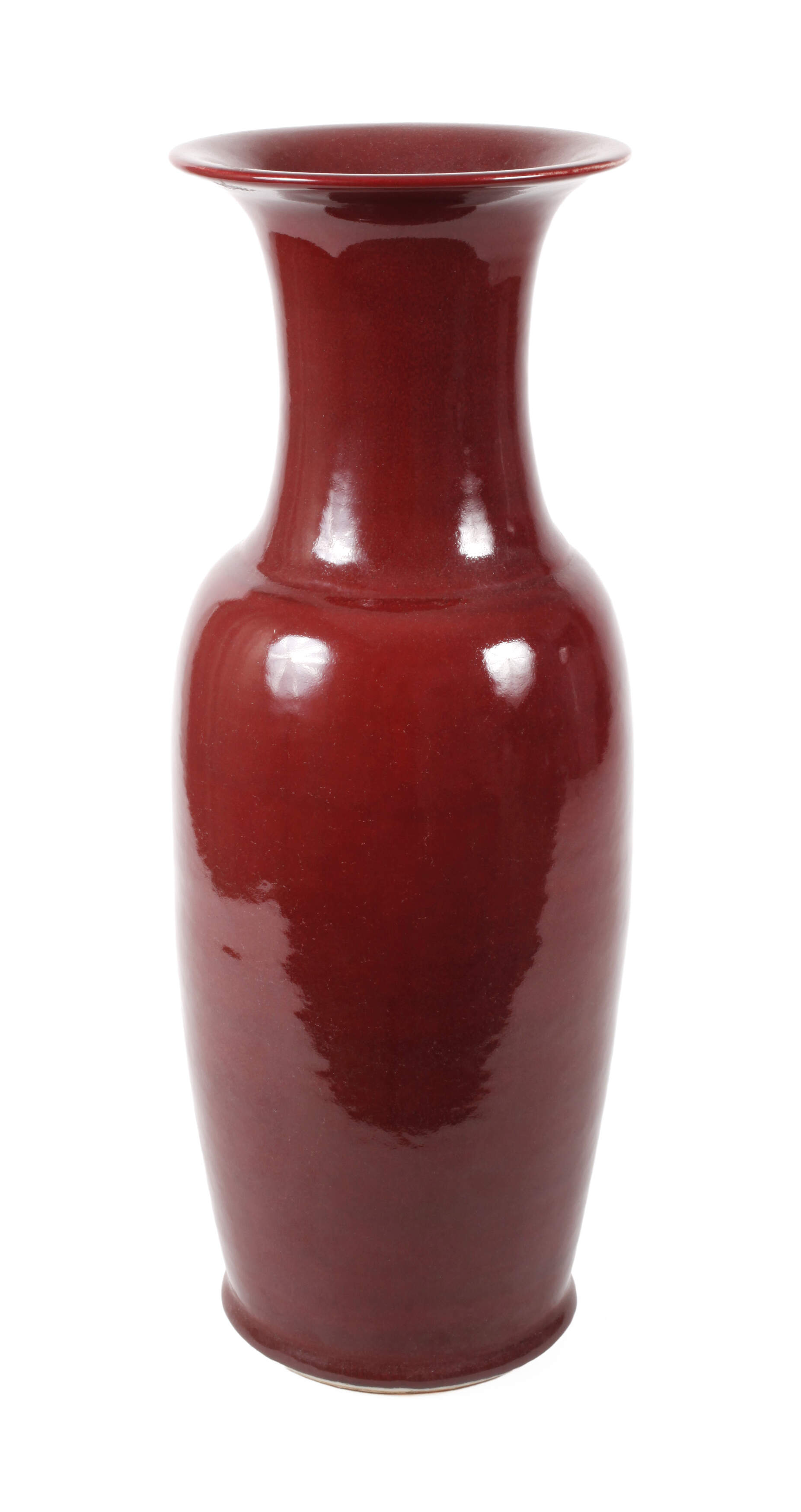 Große Balustervase Sang-de-Boeuf