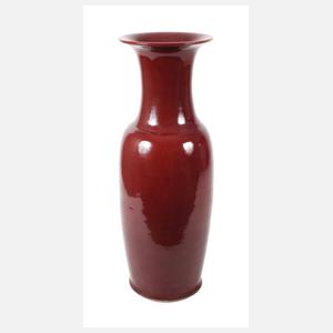 Große Balustervase Sang-de-Boeuf