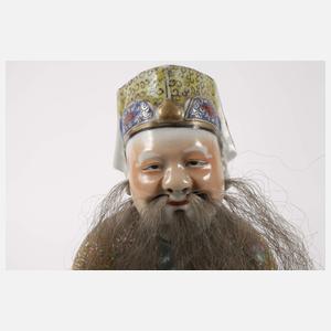 Große Porzellanfigur Luxing