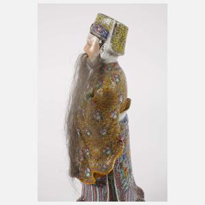 Große Porzellanfigur Luxing