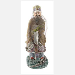 Große Porzellanfigur Luxing