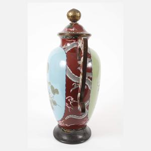 Große Henkelvase Cloisonné