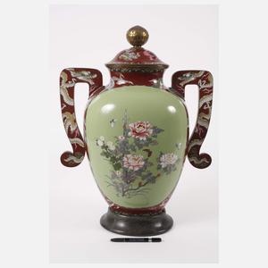 Große Henkelvase Cloisonné